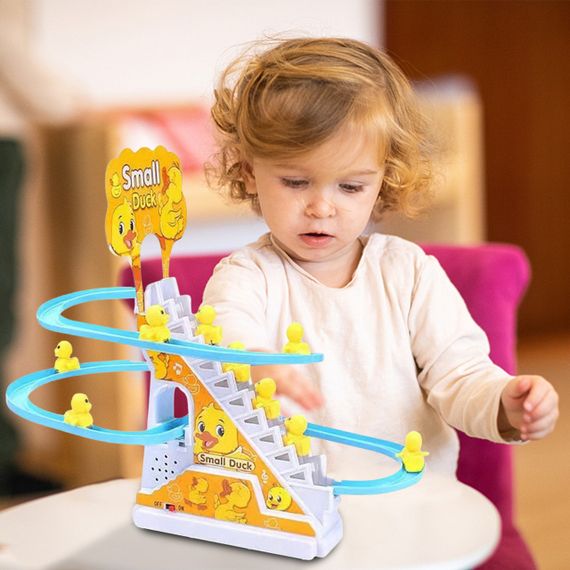 Игровой центр горка-трек с подъемником Small-Duck интерактивная игрушка скользящие утки с музыкой