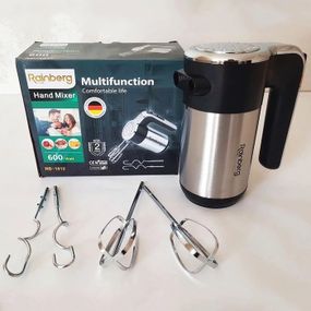 Миксер ручной электрический Rainberg RB-1012 600W Нержавейка, ручной миксер для кухни, YI-271 мощный миксер