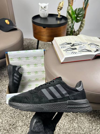 Кроссовки ZX 500 RM All Black замша , текстиль весна / лето / осень A3614 44 28 см | Зображення 7