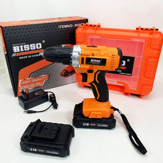 Шуруповерт акумуляторний у валізі BISSO B6008 21V | Зображення 1