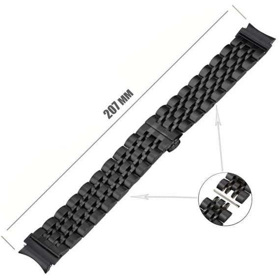 Металевий ремінець Primolux Steel Link для годинника Samsung Galaxy Watch 4 44mm SM-R870 - Black | Зображення 3