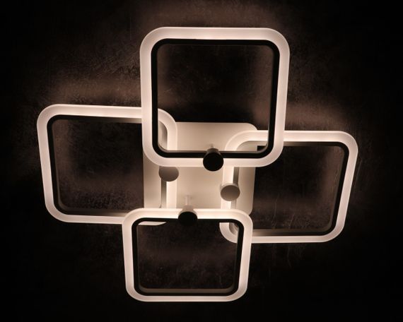 Люстра світлодіодна стельова LED світильник для квартири на стелю лед з пультом 25625 Білий 11х62х63 см. | Зображення 3