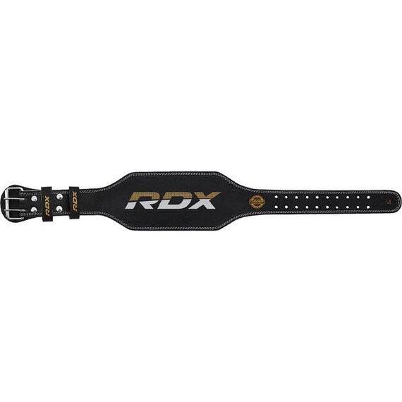Пояс для важкої атлетики RDX 4 шкіряний Black Gold S | Зображення 1