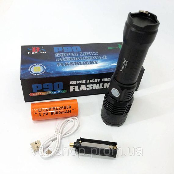 Ліхтар акумуляторний LED ліхтар X-Balog BL-B88-P90, Ліхтарик світлодіодний для туриста MD-46