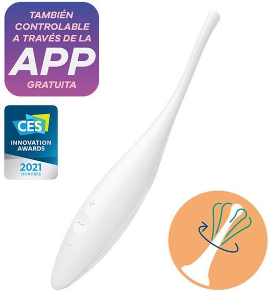 Вібратор-смарт із цілеспрямованою стимуляцією Satisfyer Twirling Joy, білий Sex Aura | Зображення 1
