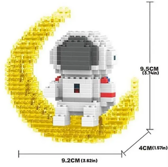 Мини конструктор Space Travel Астронавт на Луне с LED подсветкой и встроенным аккумулятором, 368 деталей | Зображення 4