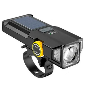 Велофонарь X17-30W, 2LED, красные габариты, солнечная батарея, ЗУ Type-C