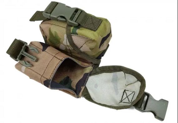 Підсумок гранатний подвійний мультикам (MOLLE, підсумок для гранат на розгрузку, жилет, РПС) | Зображення 3