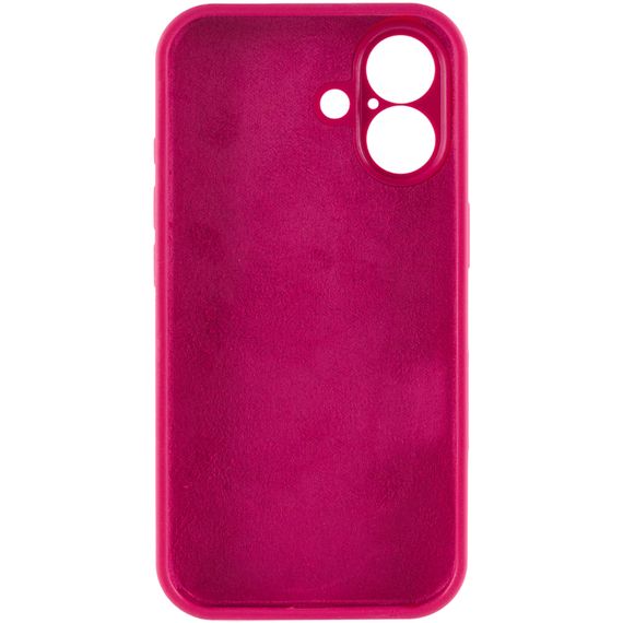 Чохол Silk Full Camera Protective (AA) NO LOGO для Apple iPhone 16 (6.1") Червоний / Rose Red | Зображення 2