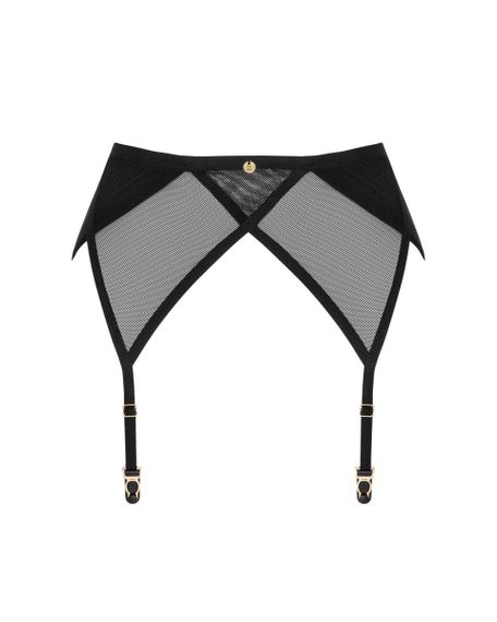 Пояс для панчох Obsessive Nesari garter belt, чорний, XS/S | Зображення 4