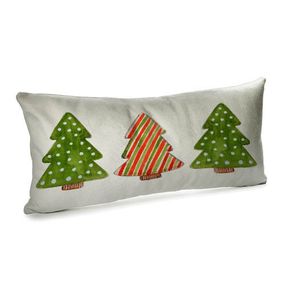 Подушка для дивану оксамитова Ялинки 50x24 см (52BP_23NY003)