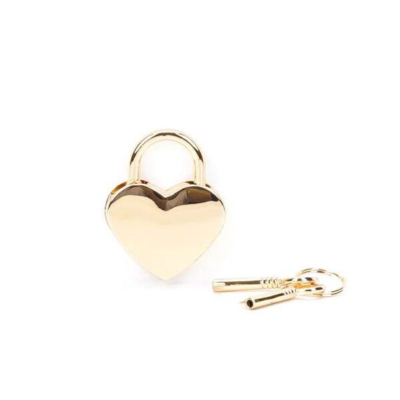 Замочок Liebe Seele Heart Shape Padlock Gold (2 шт) | Зображення 1