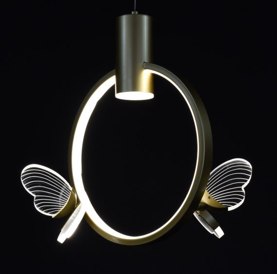 Люстра світлодіодна підвісна LED світильник для квартири на стелю лед 27276 Золото 45-100х23х33 см. | Зображення 2