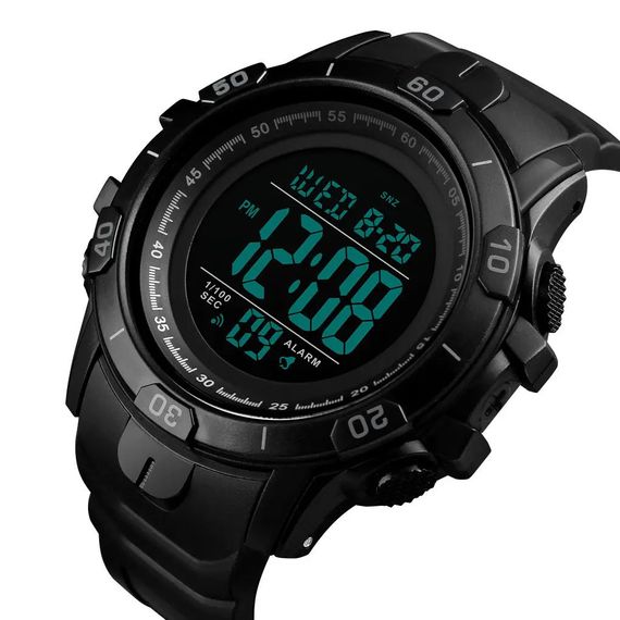 Годинник наручний чоловічий SKMEI 1475BK BLACK, Годинник тактичний протиударний, Годинник QH-387 армійський оригінал | Зображення 3