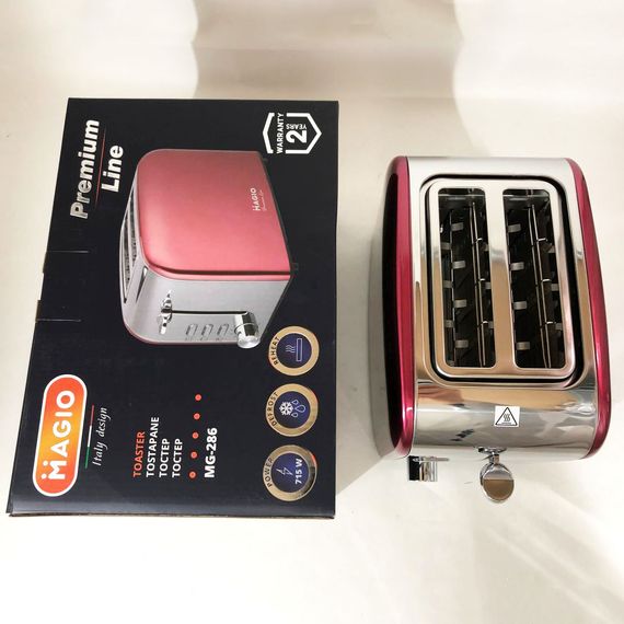 Тостер Magio MG-286, тостер для 2 грінок, електричний горизонтальний тостер | Зображення 9