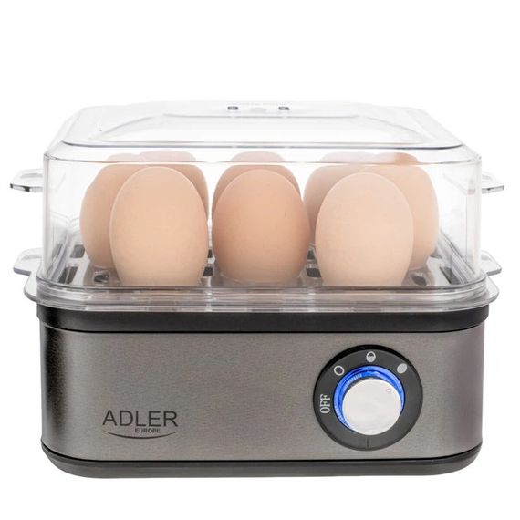 Яйцеварка на 8 яєць 800 Вт Adler AD 4486 Gun Metal | Зображення 2