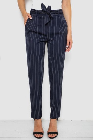 Штаны женские в полоску, цвет синий, 238RP85