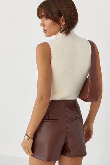 Жіноча жилетка із альпаки - молочний цвет, ONE SIZE (є розміри) | Зображення 1