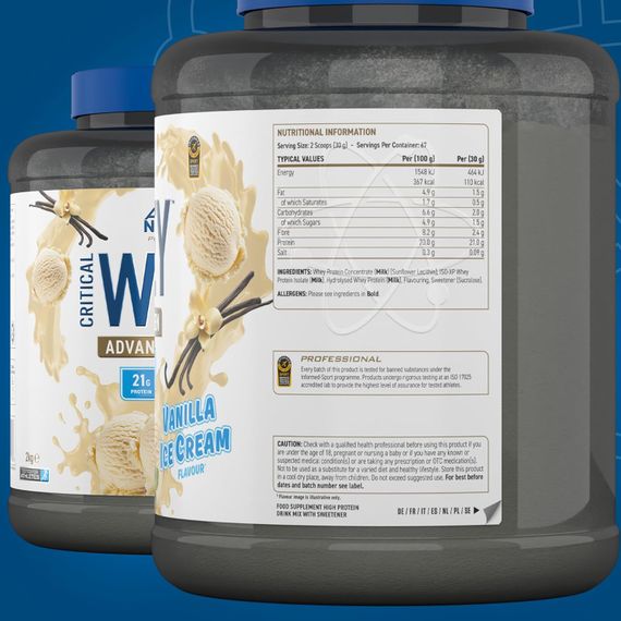 Протеїн Applied Nutrition Critical Whey Protein Powder 2kg (2kg - 67 Servings) (Vanilla Ice Cream) | Зображення 1