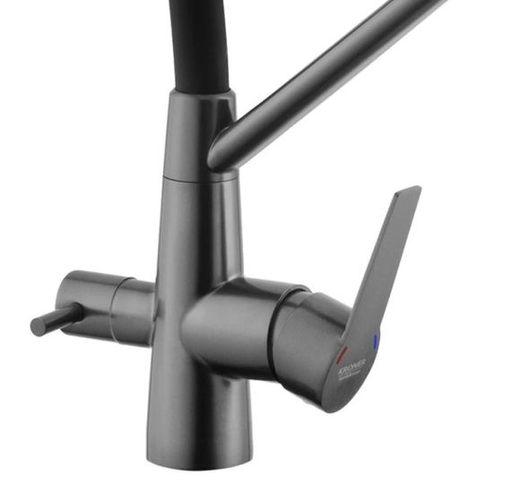 Змішувач для кухні з підключенням до фільтра Kroner KRP Edelstahl Klassisch - PVD03817BLK (CV031898) | Зображення 5