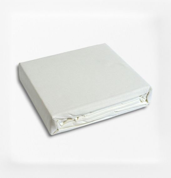 Простирадло 180х200см на гумці з наволочкою (ранфорс) First Choice, Кремове | Зображення 2