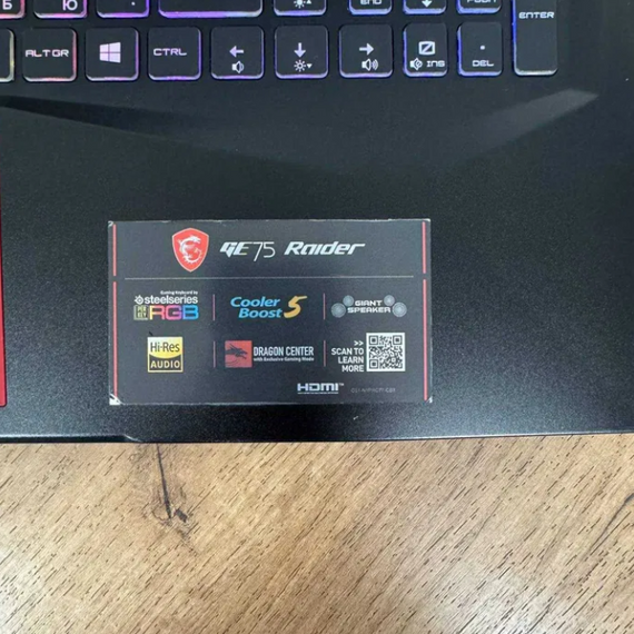 Ноутбук MSI GE75 Raider 10SE 144Hz i7 10750H 16GB SSD 512GB RTX 2060  Б/В | Зображення 7
