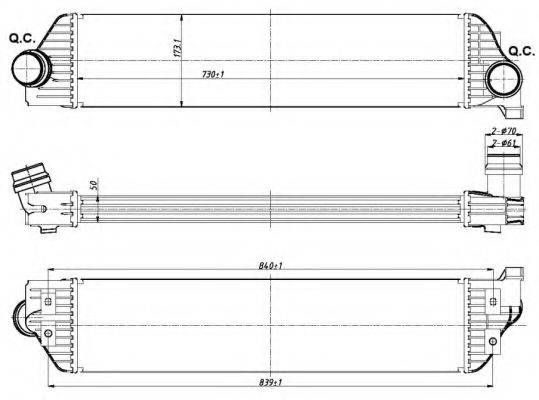 Інтеркулер RENAULT MASTER T 10-02> (вир-во NRF) NRF 30358 на RENAULT MASTER III автобус (JV)