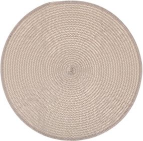 Набір 4 сервірувальних килимка Casual-55 бежевий Ø38см, плейсмат (підтарільники)