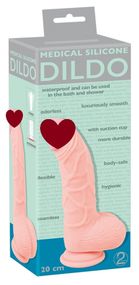 Реалістичний Фалоімітатор із присоскою Medical Silicone Dildo L 20mm Sex Aura