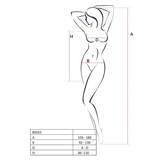 Бодистокинг Passion BS033 white, платье-сетка на бретелях, прозрачное sexstyle | Зображення 3