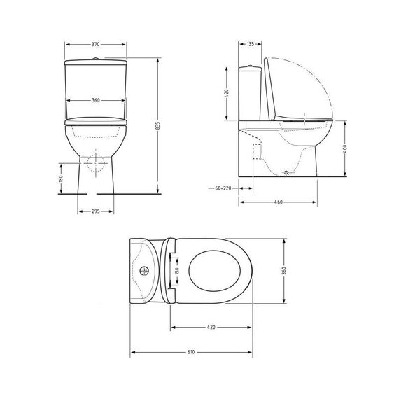 Унитаз-компакт Qtap Robin Ultra Quiet безободковый с сиденьем Soft-close QT13226089AW | Зображення 1