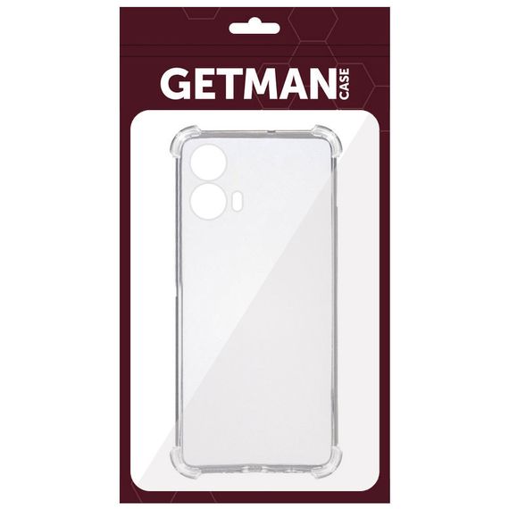 TPU чехол GETMAN Ease logo усиленные углы Full Camera для Motorola Moto G85 / Edge 50 Fusion Бесцветный (прозрачный) | Зображення 3