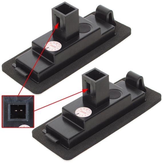 Fiat Doblo II (10-22) LED підсвітка номера (2 шт комплект), Фіат Добло 2 | Зображення 1