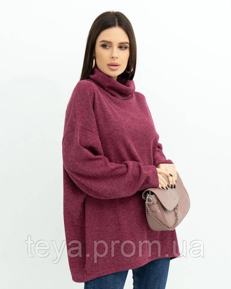 Светр колір бордовий розміри S, L, XL, M FI_006345 | Зображення 1