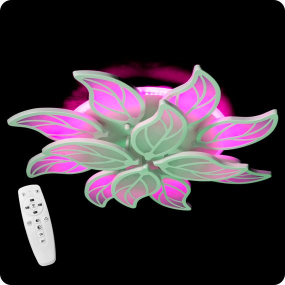 Люстра світлодіодна 517 Dlight 3color з пультом 180Вт Білий (01929) | Зображення 6