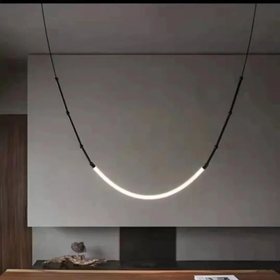 Люстра світлодіодна підвісна LED світильник для квартири на стелю лед 27735 Чорний 50-200х9х80 см.