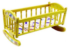 Ліжечко для ляльок Барбі S0013 ліжечко-качалка  S0013(Yellow)