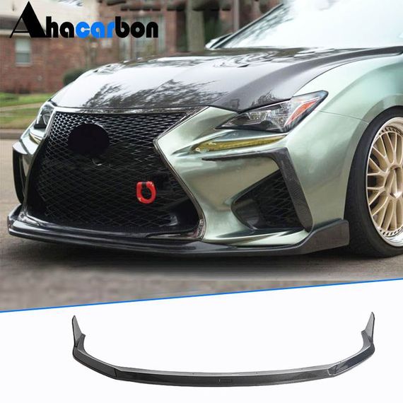 Передняя накладка Lip (для RC F 2014-2018, Карбон) для Lexus RC 200t 2014- гг