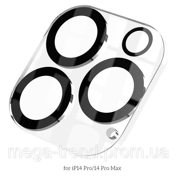 Захисне скло Hoco 3D all-inclusive night shooting circle Lens glass set для камери iPhone 14pro / 14pro Max | Зображення 4
