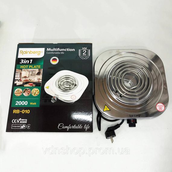 Кухонний посуд для готування електричний Rainberg RB-010 2000 Вт, Кухонна плита електро для кухні AD-70 | Зображення 7