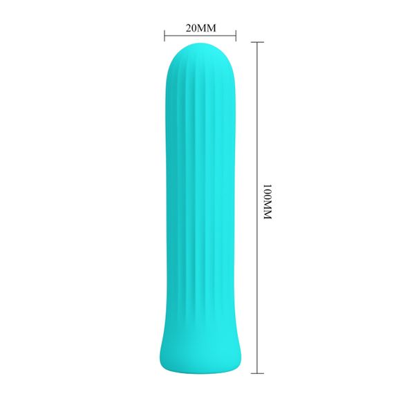 Міні-вібратор PRETTY LOVE Blanche бірюзовий, 2 х 10 см sexstyle | Зображення 4