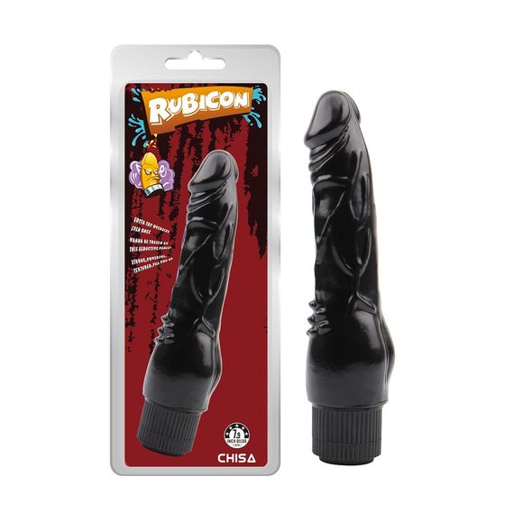 Вібратор реалістичний Chisa Rubicon Vibrating Naughty Cock, чорний Sex Aura | Зображення 1