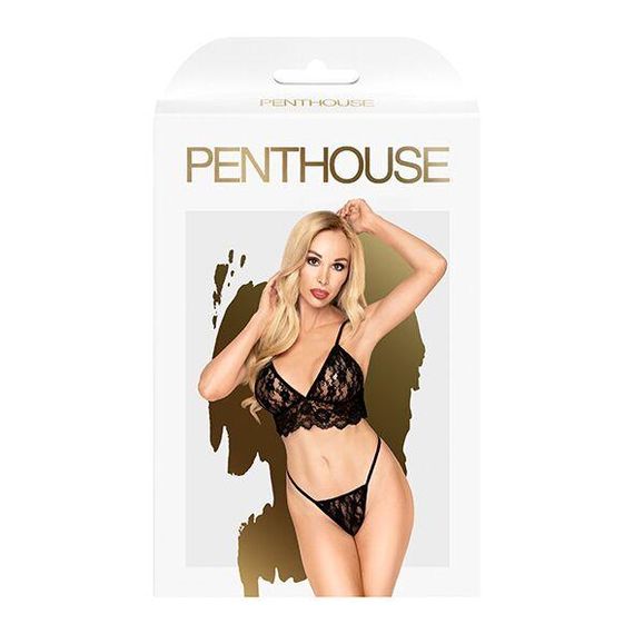 Комплект бралет та стрінги Penthouse - Double Spice Black L/XL | Зображення 2