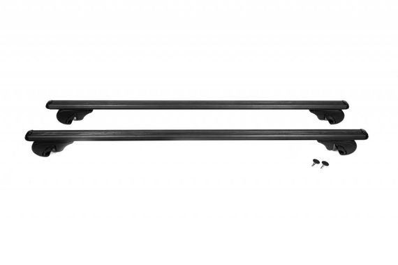 Перемычки на обычные рейлинги под ключ Bold Bar Lite V1 (2 шт) Черные для Kia Carnival 2002-2013 гг | Зображення 4