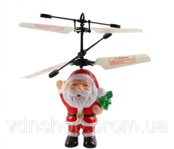 Летающая игрушка Flying Santa летающий Дед Мороз Cанта Клаус