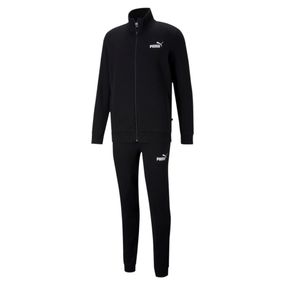 Костюм спортивный мужской Puma Clean Men's Tracksuit 585841 01 (черный, хлопок, теплый, флис, логотип пума)