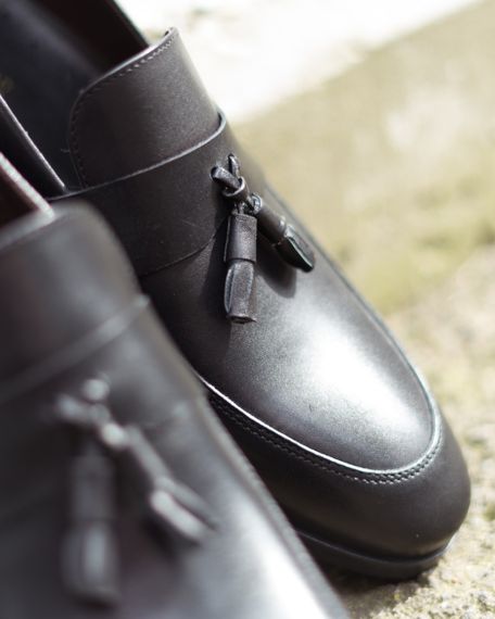 Туфлі лофери шкіра чорні ІКОС 44 розмір | Зображення 3