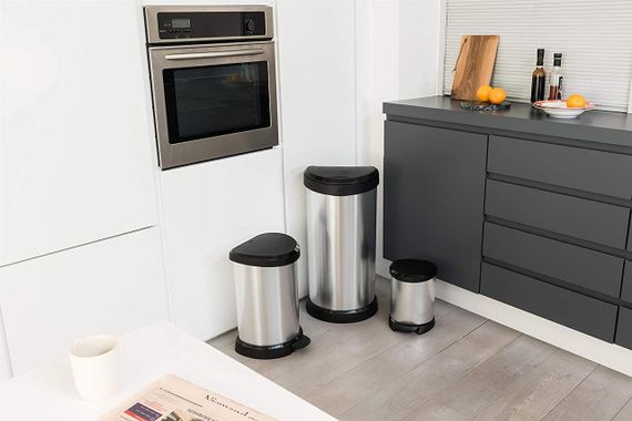 Контейнер для сміття з педаллю Curver (Курвер) Deco bin 5 л (02160) Сріблястий | Зображення 4