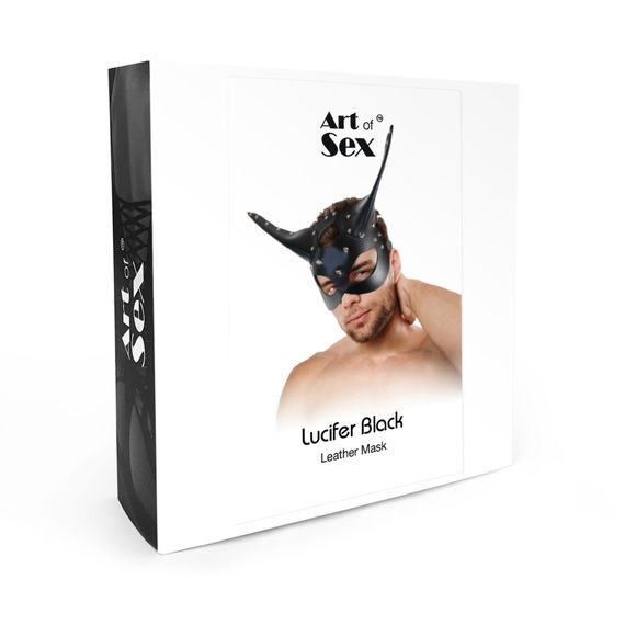 Шкіряна маска Art of Sex - Lucifer Black | Зображення 3