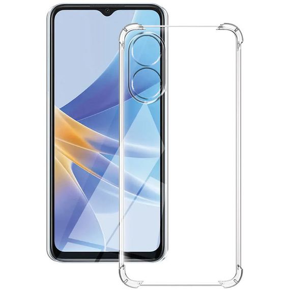 TPU чохол GETMAN Ease logo посилені кути Full Camera для Oppo A38 / A18 Безбарвний (прозорий) | Зображення 3